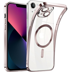 Zestaw Etui do iPhone 13, MagSafe Hybrid, różowe + Szkło