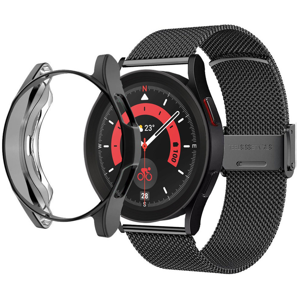 Etui + Bransoleta Milanese do Samsung Galaxy Watch 5 Pro 45mm, Black sklep XGSM.pl