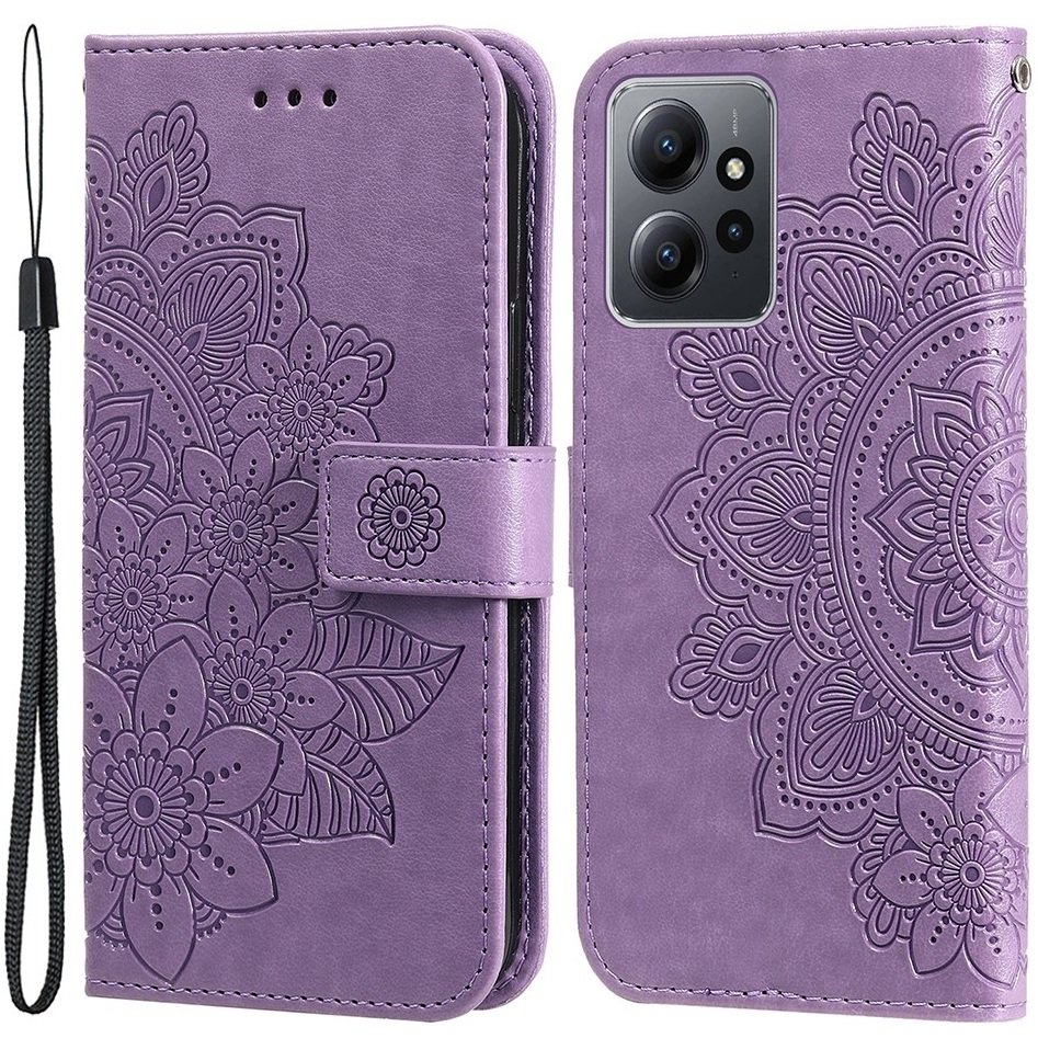 Zestaw Etui Z Klapką Do Xiaomi Redmi Note 12 4g Mandala I Kwiaty Fioletowe Szkło 9h Sklep 