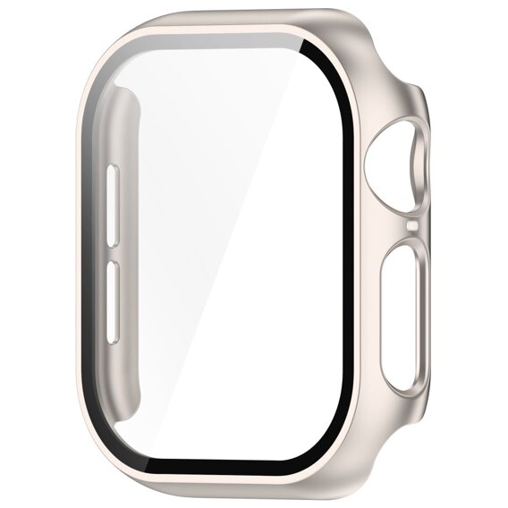 2w1 Etui + Szkło Hartowane do Apple Watch 10 46MM, Beżowe