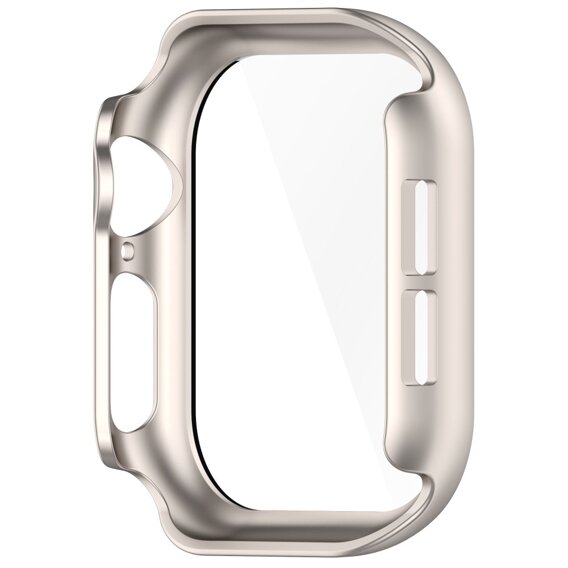 2w1 Etui + Szkło Hartowane do Apple Watch 10 46MM, Beżowe