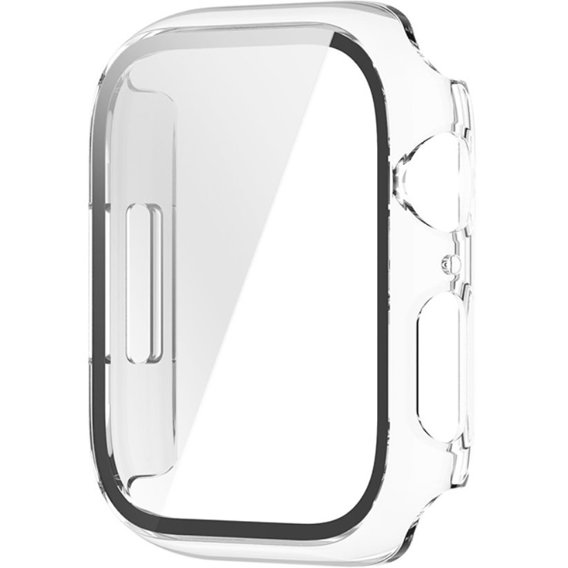2w1 Etui + Szkło Hartowane do Apple Watch 7/8/9 45mm, Przezroczyste