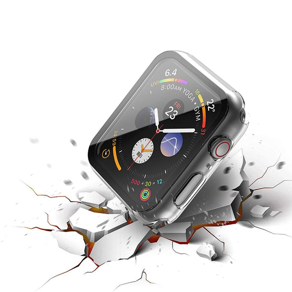 2w1 Etui + Szkło Hartowane do Apple Watch 7/8/9 45mm, Przezroczyste