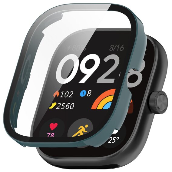 2w1 Szkło + Szkło Hartowane do Xiaomi Redmi Watch 4, Zielone