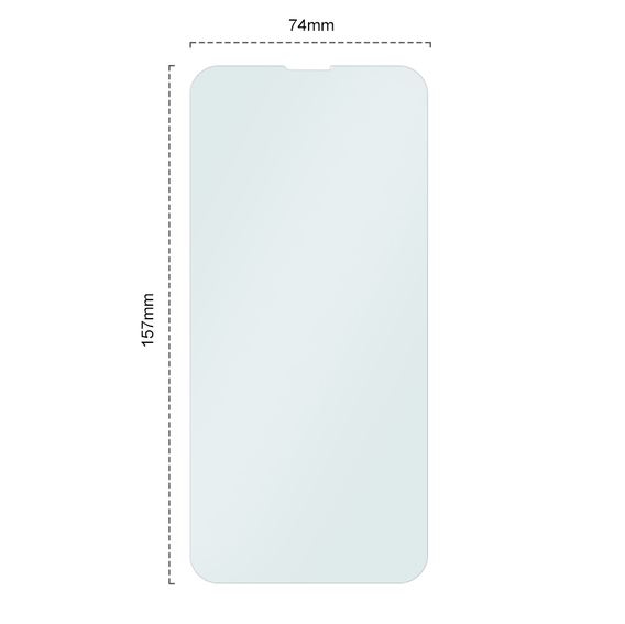 2x Szkło Hartowane do iPhone 14 Plus, ERBORD 9H Hard Glass, szybka