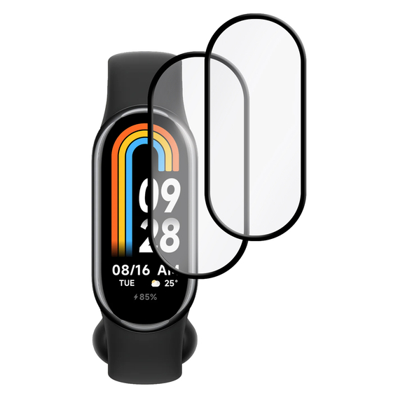 2x Szkło Hybrydowe ERBORD do Xiaomi Smart Mi Band 8 / Xiaomi Smart Mi Band 9