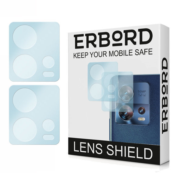 2x Szkło hartowane na aparat ERBORD do Motorola Edge 30 Fusion, przezroczyste
