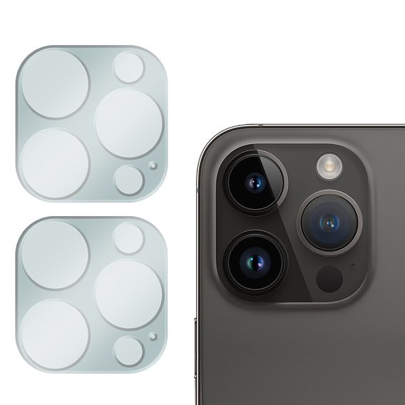 2x Szkło hartowane na aparat ERBORD do iPhone 13 Pro / 13 Pro Max, przezroczyste