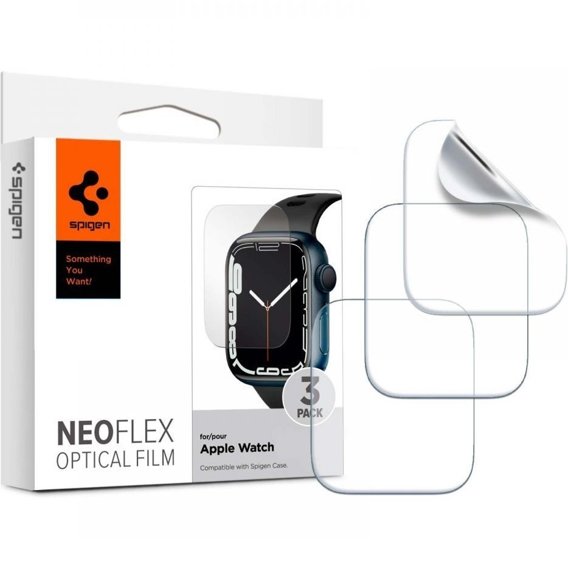 3x Folia Ochronna SPIGEN Neo Flex HD do Apple Watch 4/5/6/7/8/SE 40/41MM
