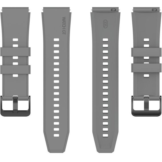 3xPasek silikonowy 22mm uniwersalny, Szary, Bordowy, Biały