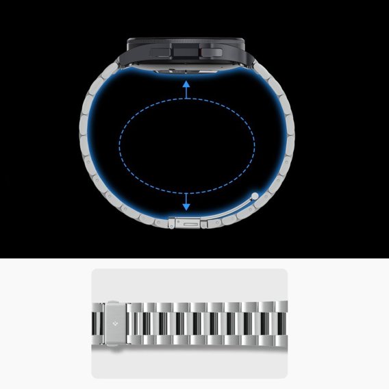 Bransoleta SPIGEN do Samsung Galaxy Watch 4/5/6 40/42/43/44/45/46/47MM, Modern Fit Band, Srebrna