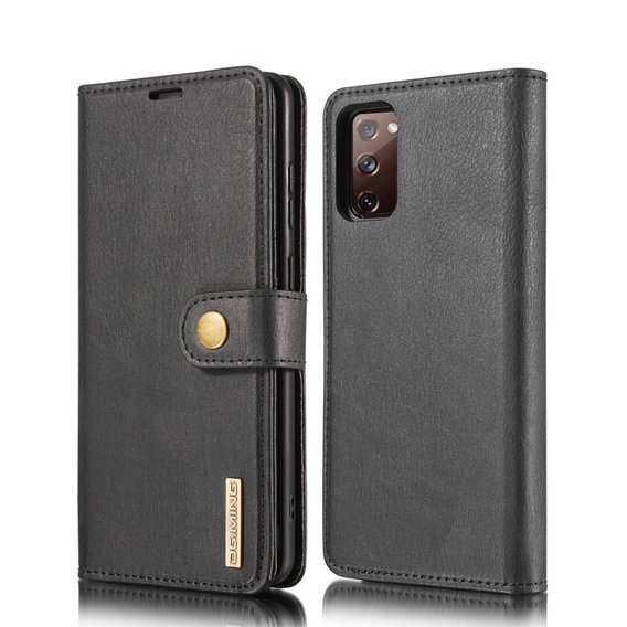 DG.MING Skórzane Etui 2in1 Wallet Case do Samsung Galaxy S20 FE - Czarny