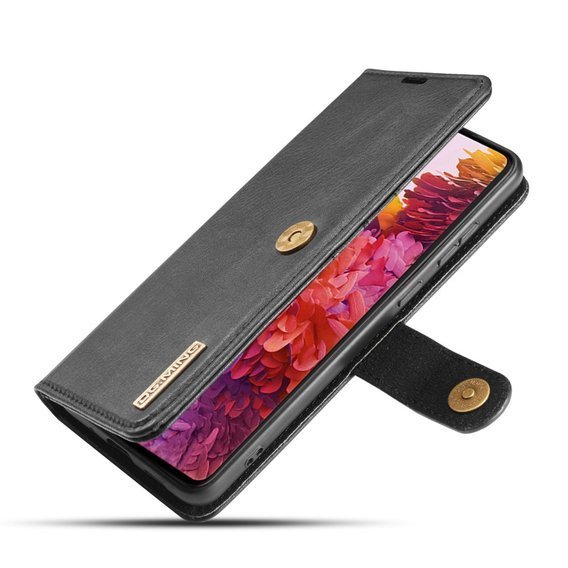 DG.MING Skórzane Etui 2in1 Wallet Case do Samsung Galaxy S20 FE - Czarny