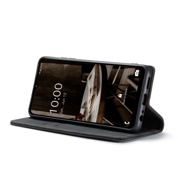 Etui CASEME do Samsung Galaxy A04S / A13 5G, Leather Wallet Case, Black