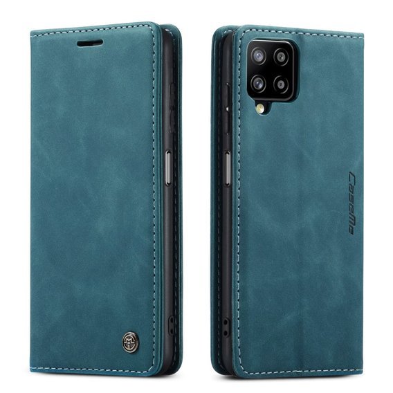Etui CASEME do Samsung Galaxy A12 / M12 / A12 2021, Leather Wallet Case, Blue