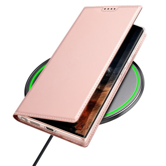 Etui Dux Ducis do Samsung Galaxy S23 Ultra, Skinpro, różowe rose gold