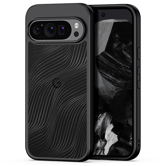 Etui DuxDucis do Google Pixel 9 / Google Pixel 9 Pro, Aimo case, przezroczyste / czarne