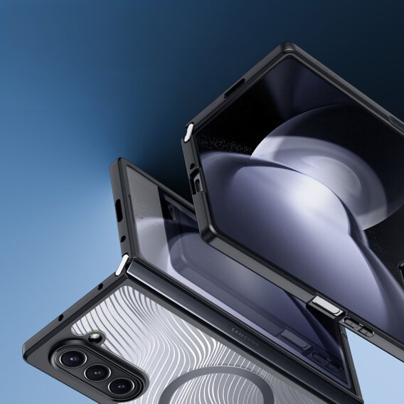Etui DuxDucis do Samsung Galaxy Z Fold6 5G, Aimo case, do MagSafe, przezroczyste / czarne