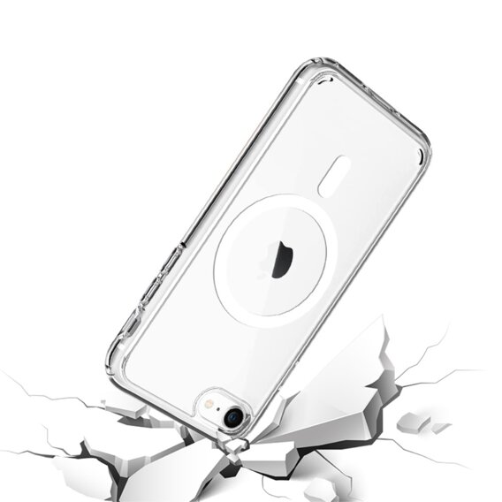 Etui ERBORD do MagSafe do iPhone SE 2020/SE 2022, Hybrid Case, Clear
