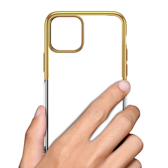 Etui Electroplated Frame do iPhone 13 Pro - Gold