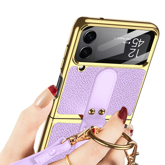 Etui GKK Metal Ring do Samsung Galaxy Z Flip 4 5G, Purple