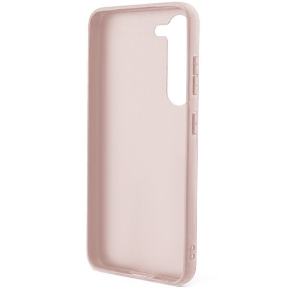 Etui GUESS do Samsung Galaxy S23, Printed Stripe Hardcase, różowe