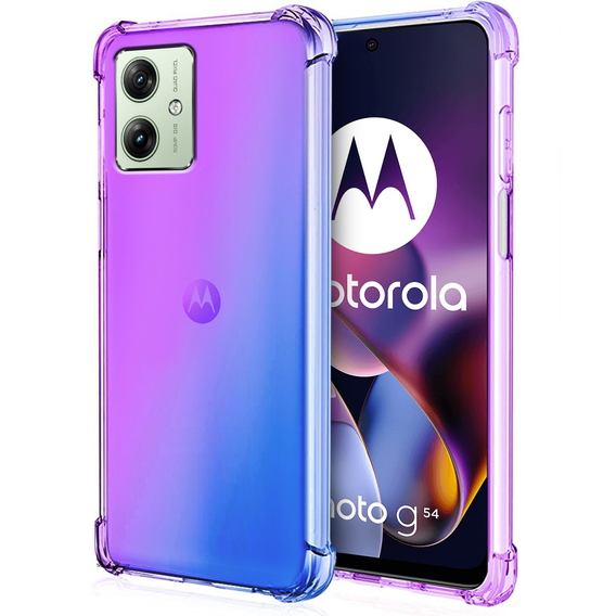 Etui Gradient Dropproof do Motorola Moto G54 5G, Fioletowe / niebieskie