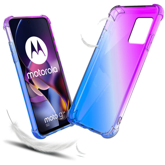 Etui Gradient Dropproof do Motorola Moto G54 5G, Fioletowe / niebieskie