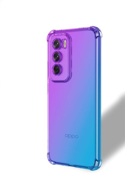 Etui Gradient Dropproof do Oppo Reno 12 Pro, Fioletowe / niebieskie