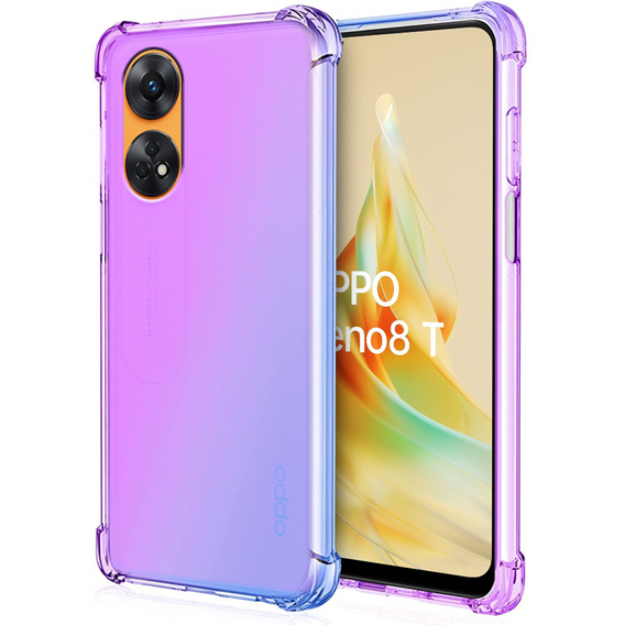 Etui Gradient Dropproof do Oppo Reno8 T, Fioletowe / niebieskie