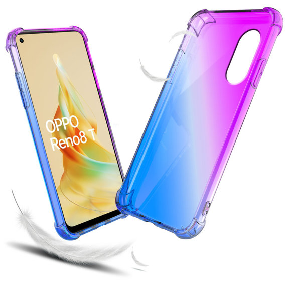 Etui Gradient Dropproof do Oppo Reno8 T, Fioletowe / niebieskie