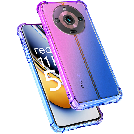 Etui Gradient Dropproof do Realme 11 Pro / 11 Pro +, Fioletowe / niebieskie