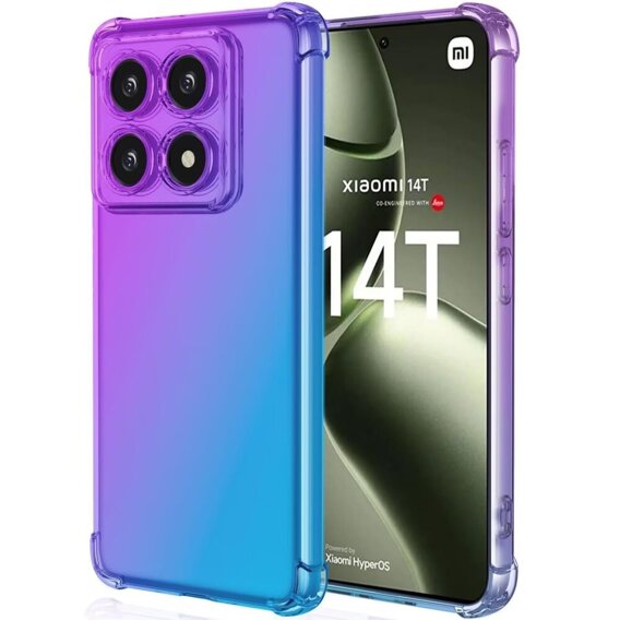 Etui Gradient Dropproof do Xiaomi 14T Pro, Fioletowe / niebieskie