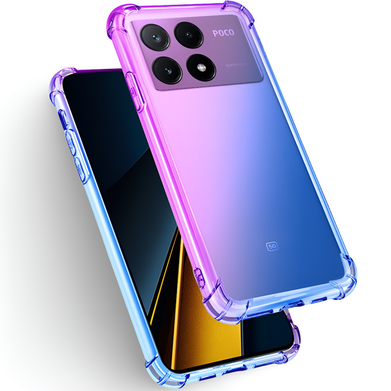 Etui Gradient Dropproof do Xiaomi Poco F6 Pro, Fioletowe / niebieskie