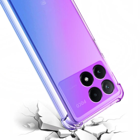 Etui Gradient Dropproof do Xiaomi Poco F6 Pro, Fioletowe / niebieskie