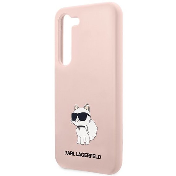 Etui Karl Lagerfeld do Samsung Galaxy S23, Silicone Choupette, różowe