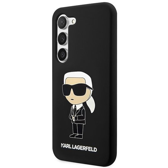 Etui Karl Lagerfeld do Samsung Galaxy S23, Silicone Ikonik, czarne