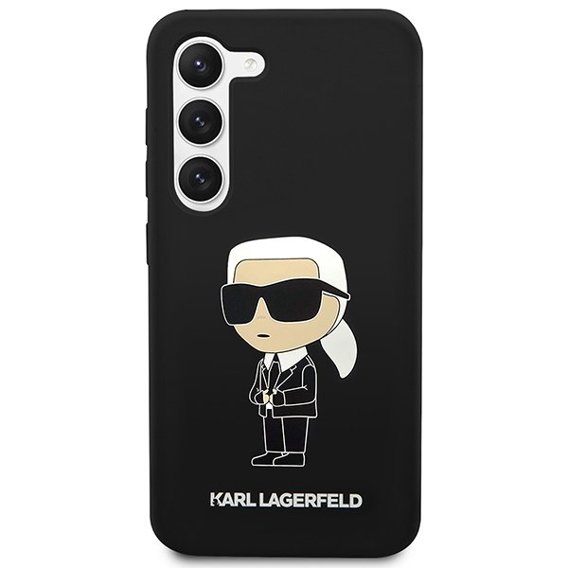 Etui Karl Lagerfeld do Samsung Galaxy S23, Silicone Ikonik, czarne