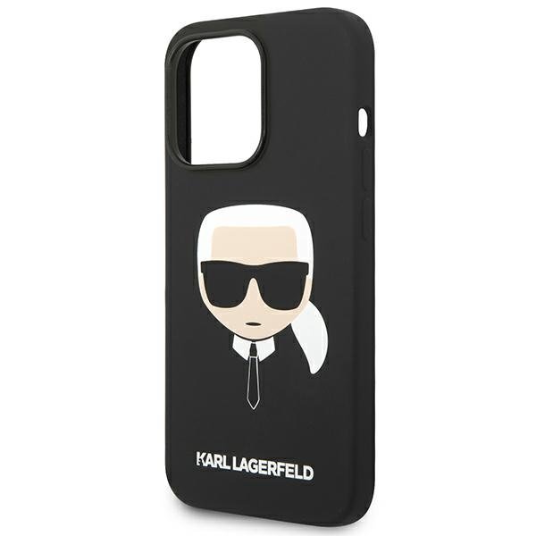 Etui Karl Lagerfeld do iPhone 14 Pro Max, Saffiano Karl's Head Patch, czarne