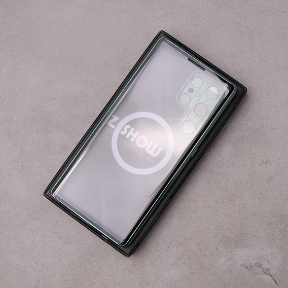 Etui Magnetic Dual Glass MagSafe do Samsung Galaxy S22 Ultra, zielone