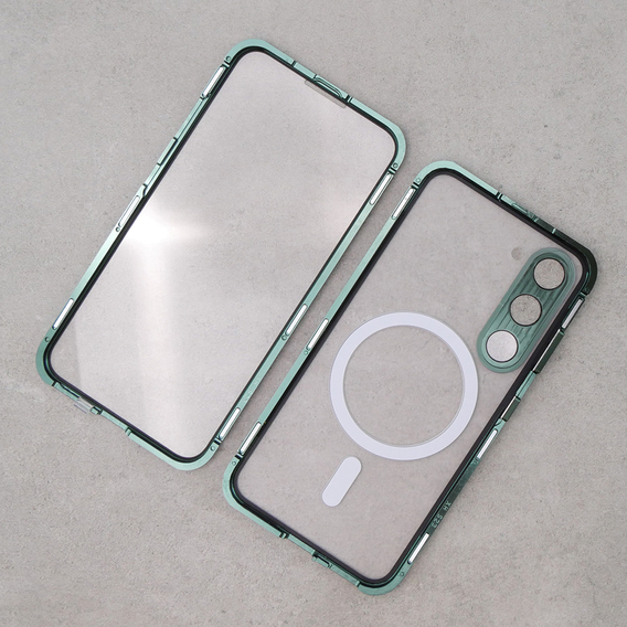 Etui Magnetic Dual Glass MagSafe do Samsung Galaxy S23, zielone
