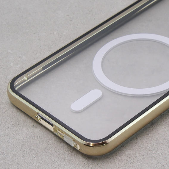 Etui Magnetic Dual Glass MagSafe do Samsung Galaxy S23, złote