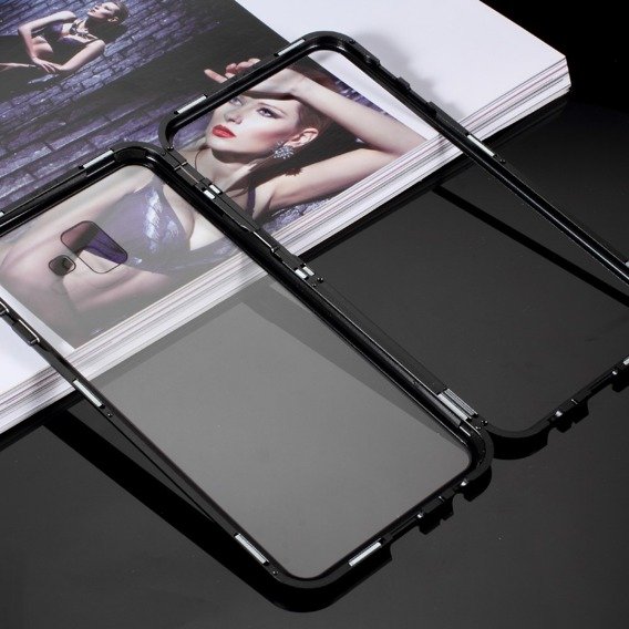 Etui Magnetic back glass do Samsung Galaxy J6+ Plus - Black