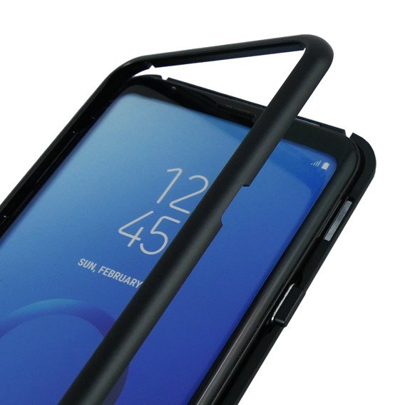 Etui Magnetic back glass do Samsung Galaxy S9 - Black