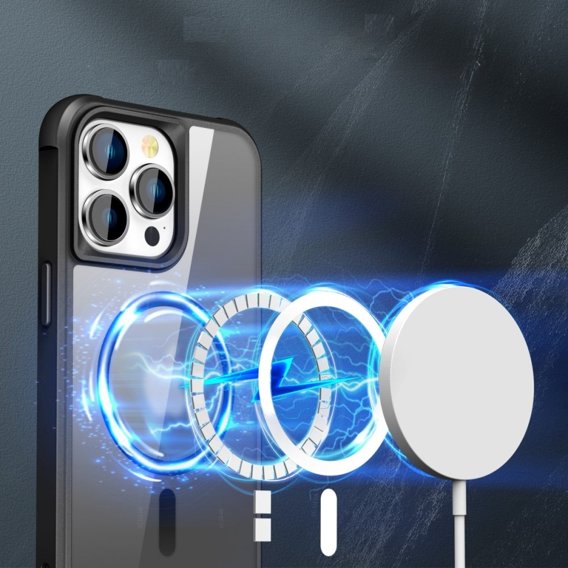Etui Magnetyczne do Magsafe do iPhone 15 Pro, Czarne