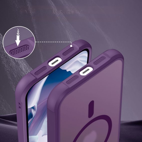 Etui Magnetyczne do Magsafe do iPhone 15 Pro Max, fioletowe