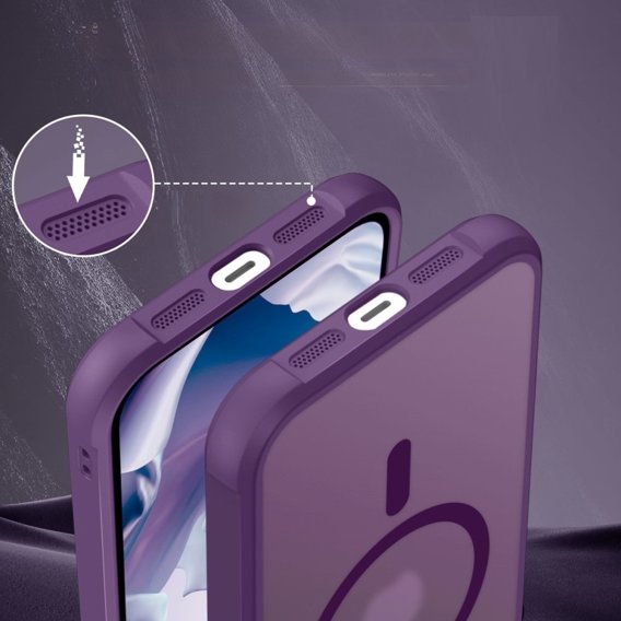 Etui Magnetyczne do Magsafe do iPhone 15, fioletowe