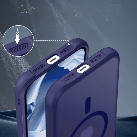 Etui Magnetyczne do Magsafe do iPhone 15, niebieskie
