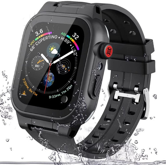 Etui SHELLBOX Waterproof do  Apple Watch SE/6/5/4 44mm - Black