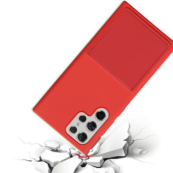 Etui Silicone Lite Pocket do Samsung Galaxy S22 Ultra 5G - Red